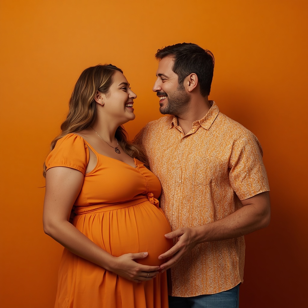 Pregnant couple attending a prenatal course in Lisbon, Instituto4Life